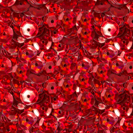Пайетки круглые голографик с гранями 6мм (красный) 10гр ZL №09