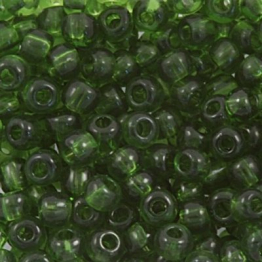 Бисер чешский PRECIOSA 8/0 (50гр) зеленый темный прозрачный 50290