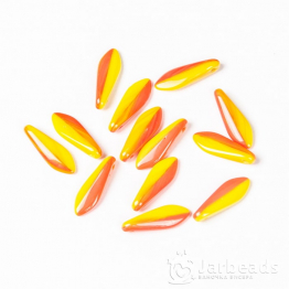 Бусины стеклянные PRECIOSA DAGGER 16*6мм (желтый/красный) 10шт