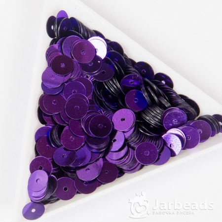 Пайетки круглые металлик 6мм фиолетовый 10гр