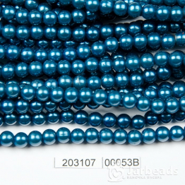 Бусины пластиковые Жемчуг 6мм 140шт (синий) арт.00053В 