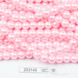 Бусины пластиковые Жемчуг 8мм 100шт (розовый) арт.00010В 