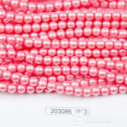 Бусины пластиковые Жемчуг 6мм 140шт (розовый фуксия светлый) арт.073 