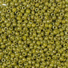 Бисер чешский PRECIOSA 10/0 (50гр) 1сорт зеленый оливковый блестящий 58430