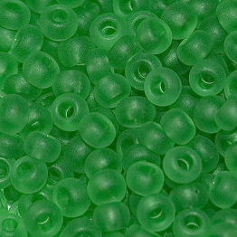 Бисер чешский PRECIOSA 10/0 (50гр) 1сорт зеленый прозрачный матовый 50100m