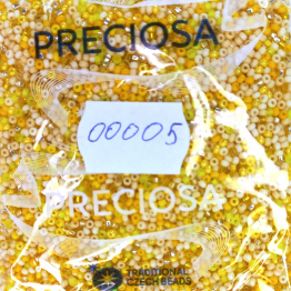 Бисер чешский PRECIOSA ассорти 10/0 (50гр) 2сорт желтый-бежевый микс 05