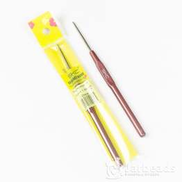 Крючок для вязания d.1,0мм с пластиковой ручкой 14,3см