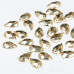 Стразы пришивные каплевидные 8x12мм золото 50 шт