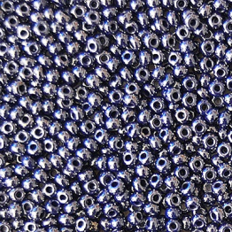 Бисер чешский PRECIOSA 10/0 (15гр) 2сорт синий блестящий гематит 38070