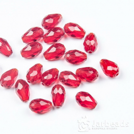 Бусина-кристалл капля 12*8мм (красный темный прозрачный) арт.92