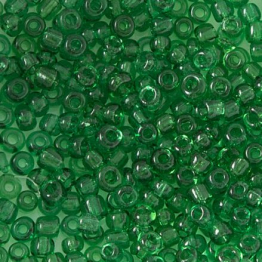 Бисер китайский 9/0 (20гр) зеленый прозрачный арт.7B
