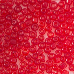 Бисер китайский 9/0 (20гр) красный прозрачный арт.5B