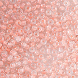Бисер китайский 9/0 (20гр) прозрачный с розовой серединкой арт.2205/1