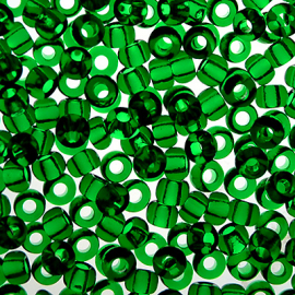 Бисер PRECIOSA 6/0 (50гр) зеленый прозрачный 50060