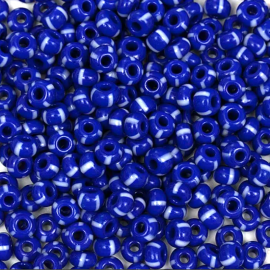 Бисер чешский PRECIOSA 8/0 (50гр) синий полосатый 33030