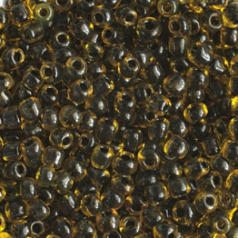 Бисер китайский 12/0 (500гр) желтый прозрачный с черной серединкой арт.306