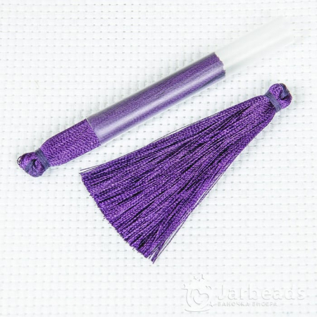Кисти шелковые 65мм в пластиковой тубе фиолетовый 2шт