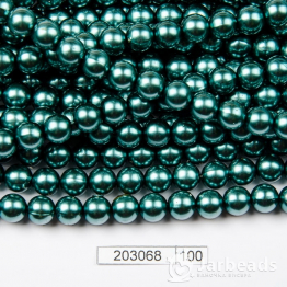 Бусины пластиковые Жемчуг 8мм 100шт (сине-зеленый темный) арт.100