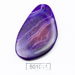 Каменная подвеска №13 индийский агат фиолетовый 5,7*3,5см