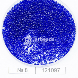 Бисер китайский 12/0 (500гр) синий темный прозрачный арт.8