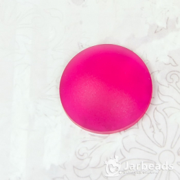 Кабошон из смолы матовый круглый 25мм (розовый)