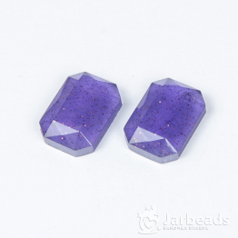 Кабошоны из смолы кристаллы с блестками 30*15мм (фиолетовый) 2шт