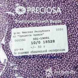 Бисер чешский PRECIOSA 10/0 (50гр) 1сорт металлик сиреневый 18528