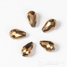 Бусина-кристалл капля 12*8мм (золото темное) арт.115