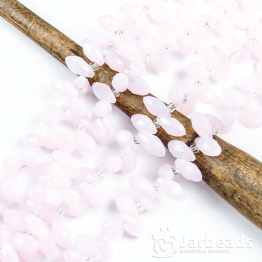 Бусины-кристаллы капли 12*6мм (розовый сатин) 10шт арт.52