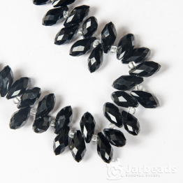 Бусины-кристаллы капли 12*6мм (черный керамика) 10шт арт.66