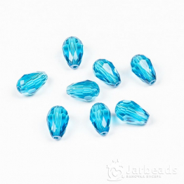 Бусины-кристаллы капли 12*8мм (голубой прозрачный) 10шт арт.77