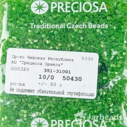 Рубка PRECIOSA 10/0 50гр зеленый прозрачный 50430