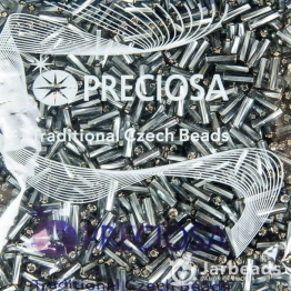 Стеклярус PRECIOSA (50гр) серый огонек арт.47010twisted