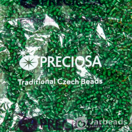 Рубка PRECIOSA 10/0 50гр зеленый с белой серединкой 141032