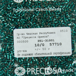 Рубка PRECIOSA 10/0 50гр зеленый огонек 57710