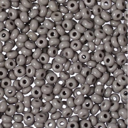 Бисер чешский PRECIOSA 8/0 (50гр) серый керамика 43020