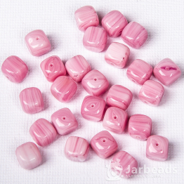 Бусины стеклянные PRECIOSA куб 7*7мм (розовый) 10шт