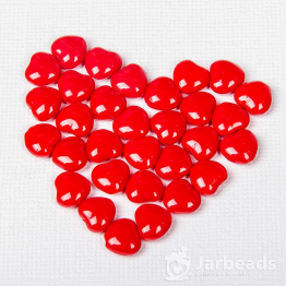 Бусины стеклянные PRECIOSA сердце 8*8*3мм (красный) 10шт