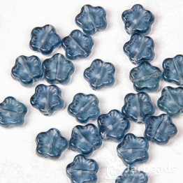 Бусины стеклянные PRECIOSA цветок 10*10мм (темно синий) 10шт