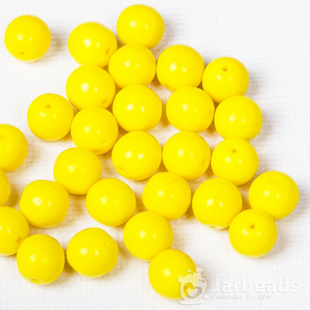 Бусины стеклянные PRECIOSA круглая 7мм желтый 10шт