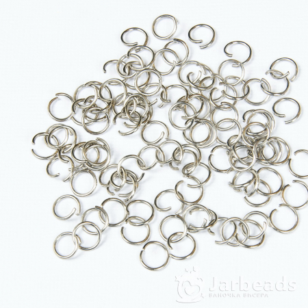 Кольца разжимные 8x1мм серебро хром 50шт X-ALUM-R005-1.0x8-01