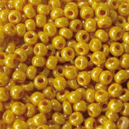 Бисер чешский PRECIOSA 10/0 (15гр) 2сорт желтый блестящий ПРЕМИУМ 83111