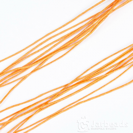 Шнур плетеный синтетический d.1мм отрезок 1м оранжевый