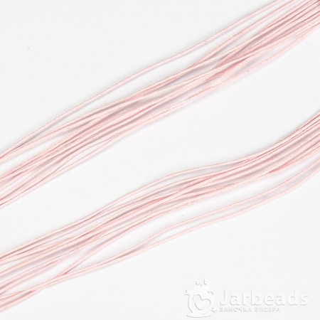 Шнур плетеный синтетический d.1мм отрезок 1м нежно розовый