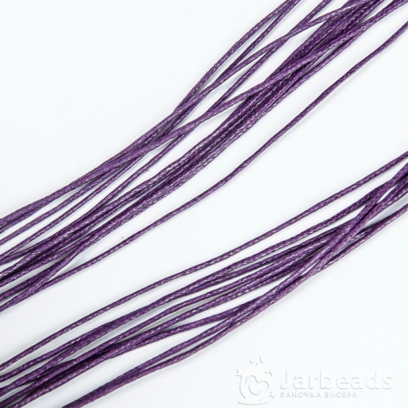 Шнур плетеный синтетический d.1мм отрезок 1м фиолетовый