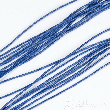 Шнур плетеный синтетический d.1мм отрезок 1м темно синий