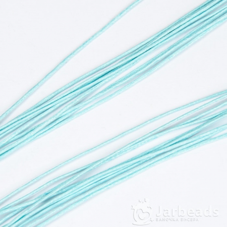 Шнур плетеный синтетический d.1мм отрезок 1м нежно голубой