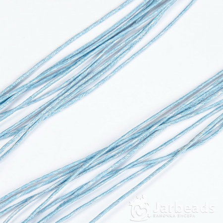 Шнур плетеный синтетический d.1мм отрезок 1м голубой