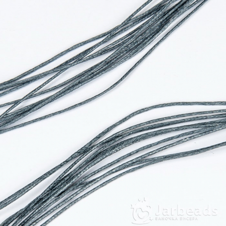 Шнур плетеный синтетический d.1мм отрезок 1м серый