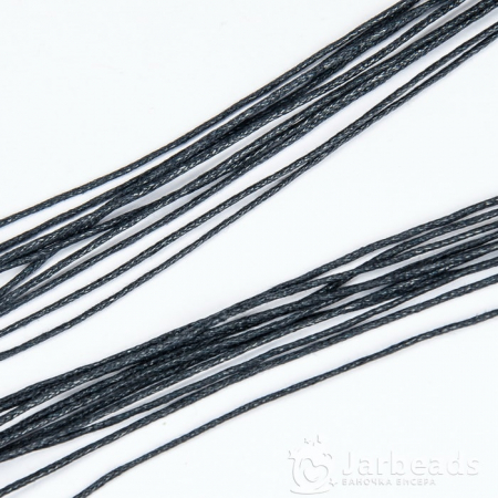 Шнур плетеный синтетический d.1мм отрезок 1м черный